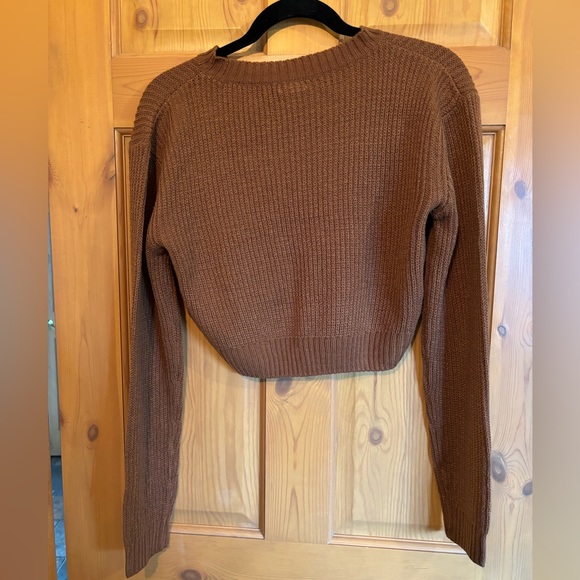 Rust coloured Ardene Cropped Sweater - Picture 3 of 3